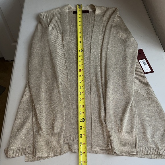 Shimmering Gold Women's Cardigan - Picture 7 of 14